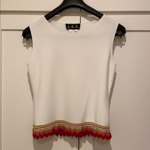 J.A.C. fine gauge knit, sleeveless sweater